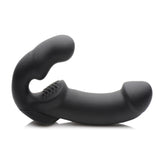 Strap U Evoke Rechargeable Vibrating Silicone Strap On Dildo - - Strap On Sextoys